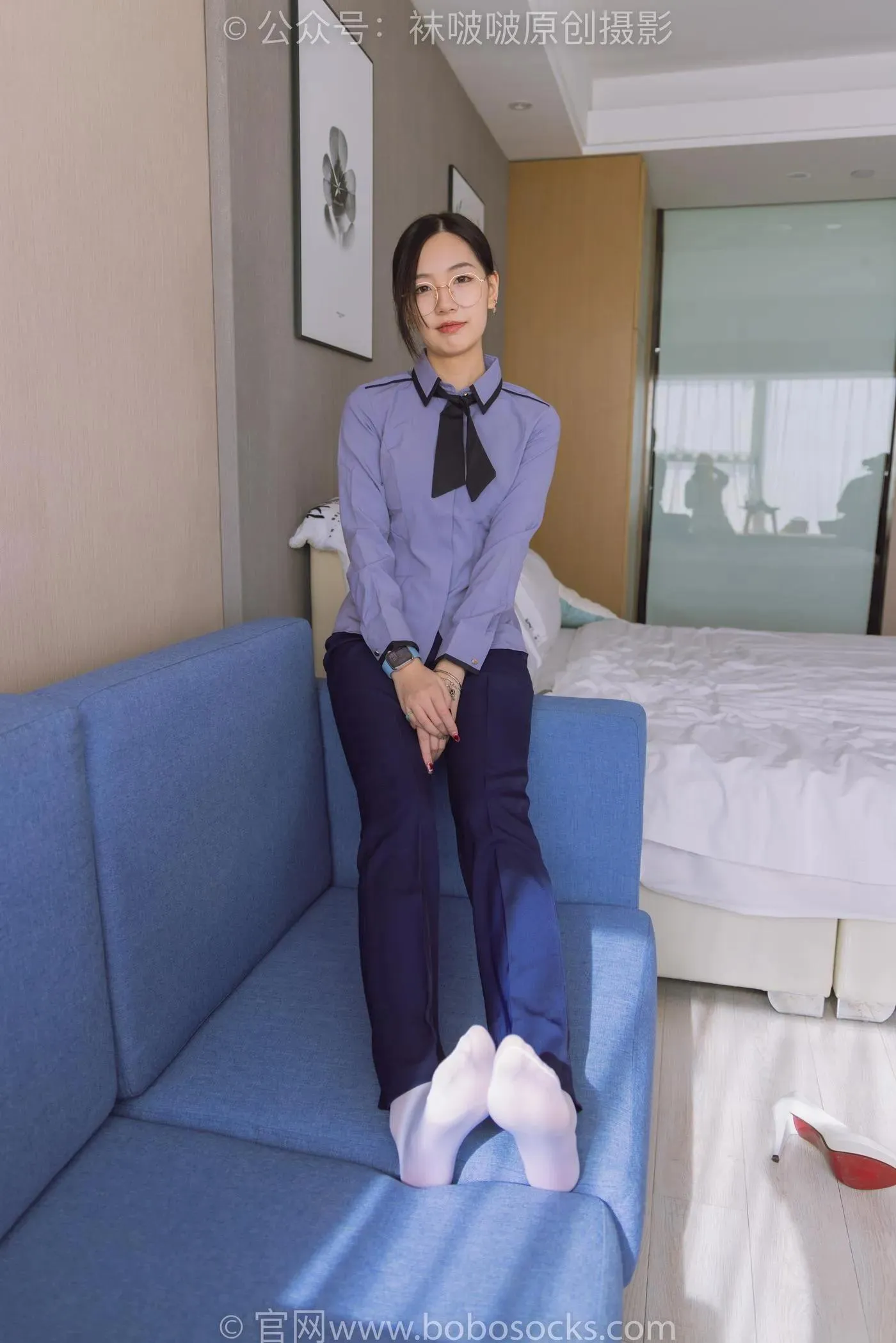 [BoBoSocks袜啵啵]NO.178 小甜豆-高跟鞋、厚白丝、ol风裤里丝 [140P]插图6